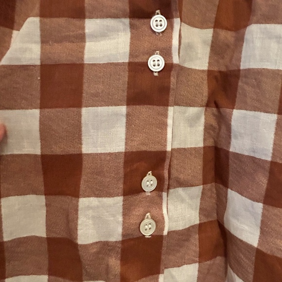 DOEN HEATHER TAYLOR OKEEFFE GINGHAM TOP - Picture 2 of 14